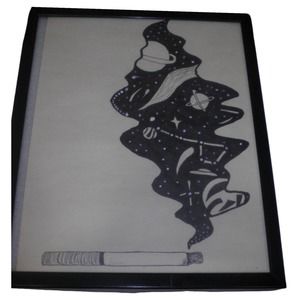 Art Board Print "Free your Mind and Take a Drag" (8-3/4" x 11-7/8") Framed